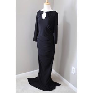 Marina Long Sleeve Formal Gown Maxi Dress